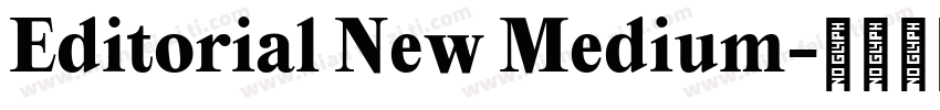 Editorial New Medium字体转换